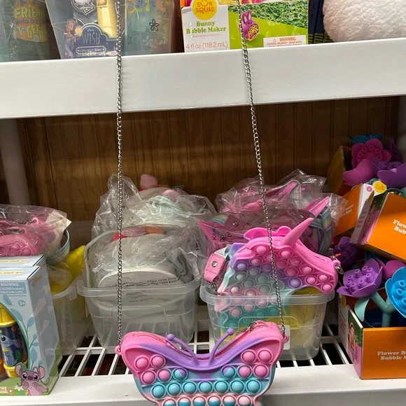 EXCLUSIVE SHOW PRICE Cat & Jack Multicolor Unicorn Pop It Bag - Picture 2 of 3